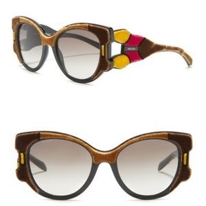 Prada Sunglasses 54mm Cat eye with velvet trim